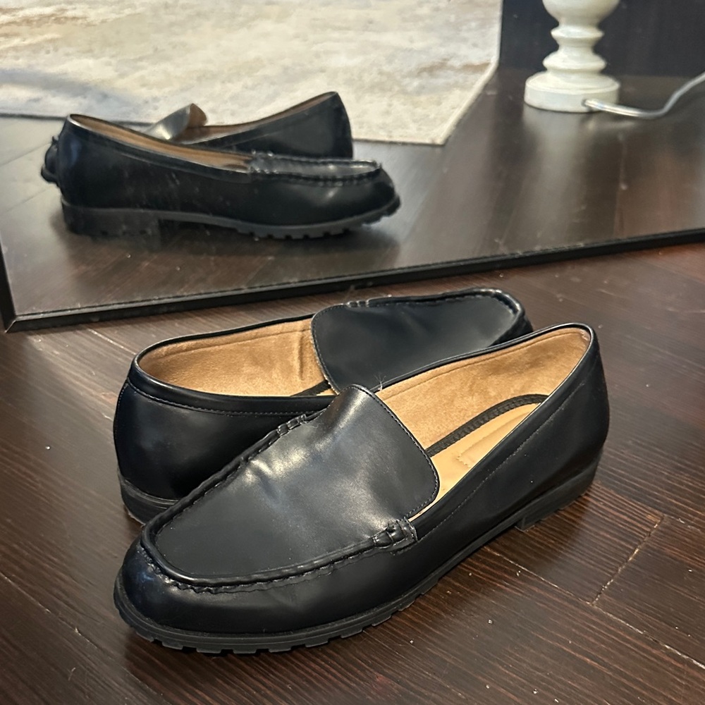 Classic Black Loafers, Academia preppy stylish modern shoes